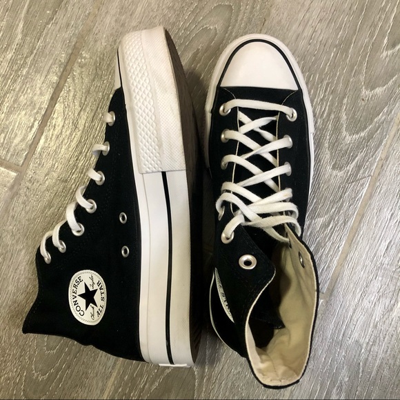 Canvas Platform Converse - Black High Top - Picture 3 of 5